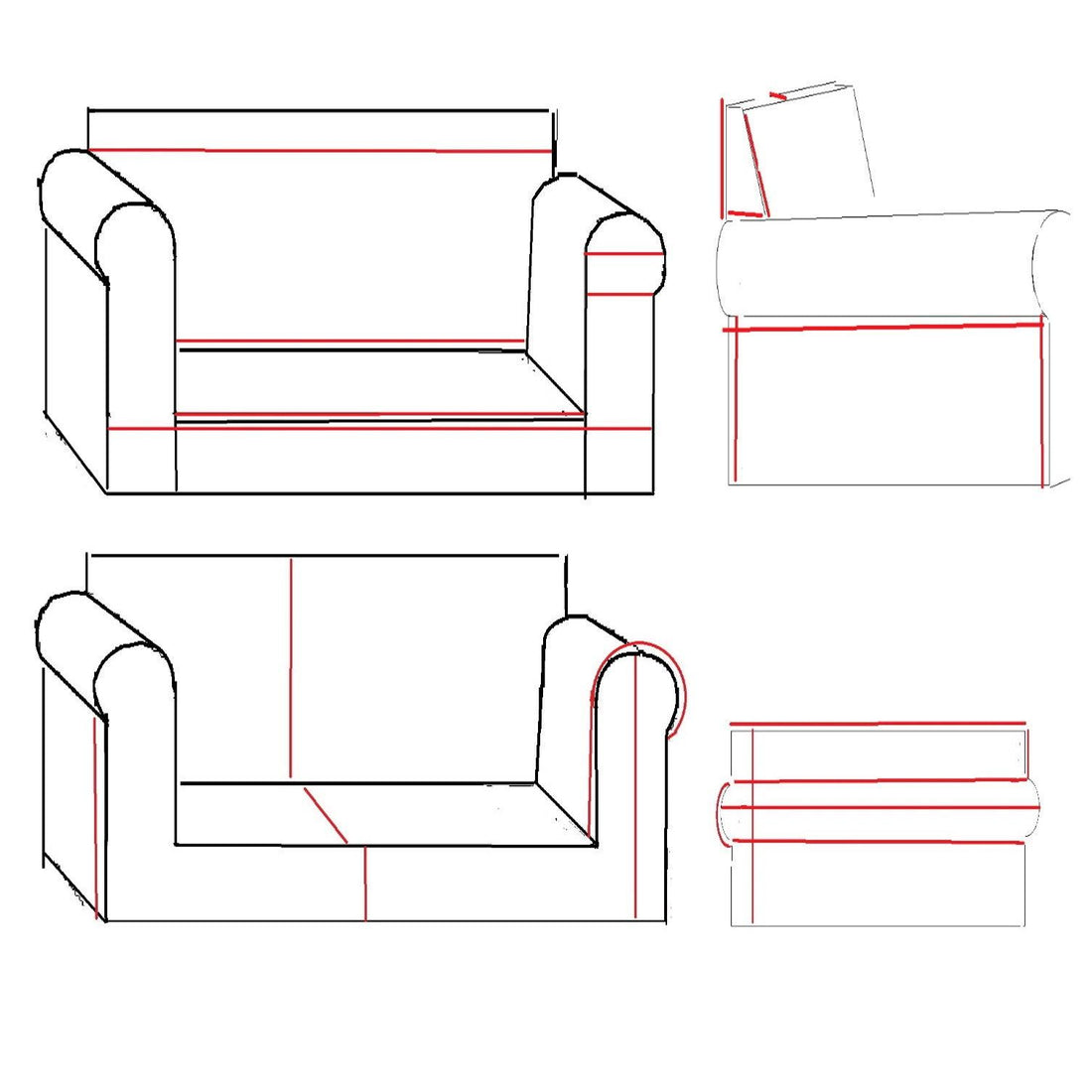 Helpful DIY Slipcover Measurement Chart for Lawson Style Sofa or Chair - pophomefabric