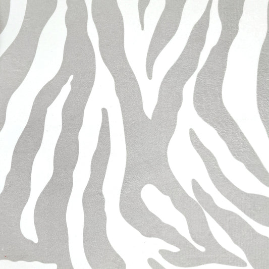 Zebra Animal Print Brushed Fabric Upholstery Textile Grey