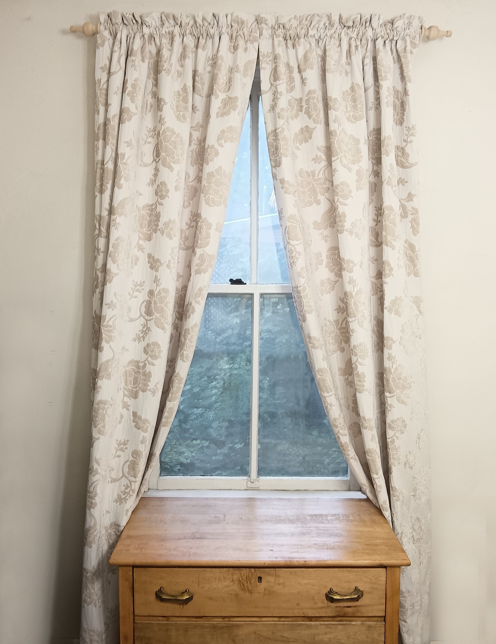 Custom made rod pocket curtains