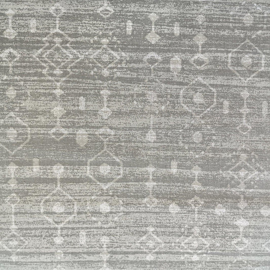 Boho Tribal Ikat folk Silver Grey cotton print