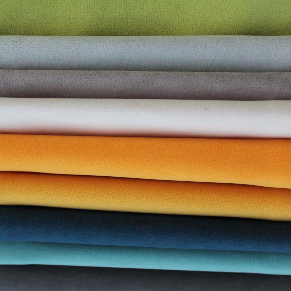 Velvet Upholstery Fabric Kitsilano Warm Grey