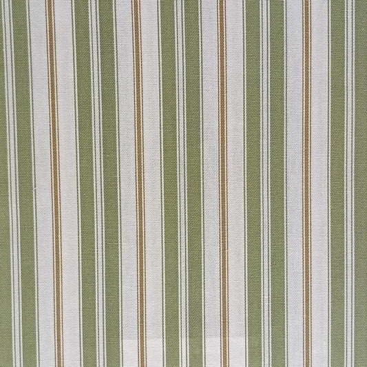 Large Ticking Stripe Cotton Canvas Duck Veranda Apple Green