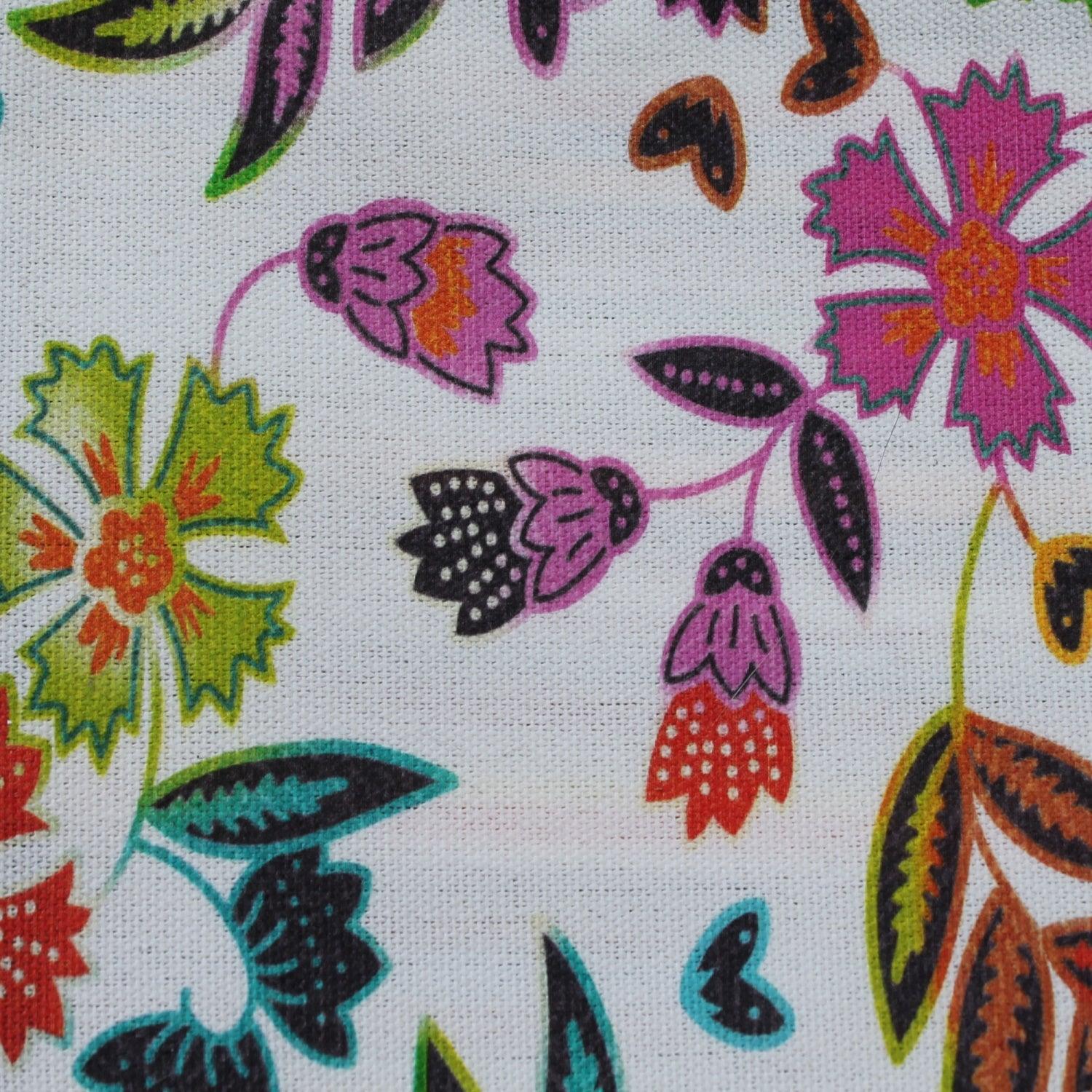outdoor fabric floral multicolour print uv treated
