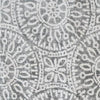 Boho Mandala faded block print grey drapery upholstery cotton fabric