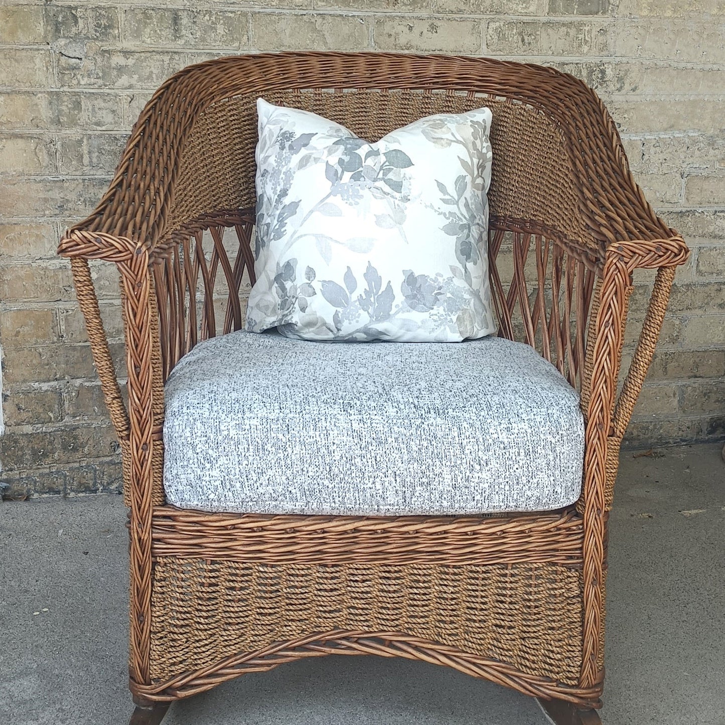 Tweed Upholstery fabric on chair cushion