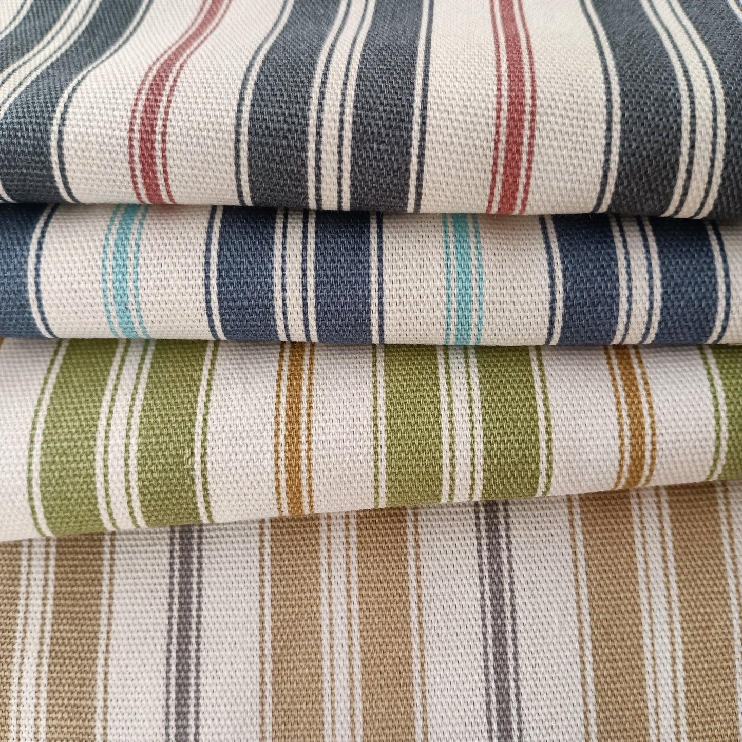 All colors of Veranda large ticking stripe.