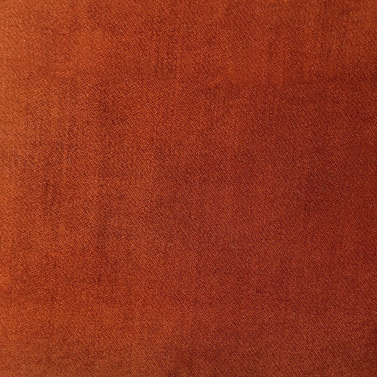 Rust velvet upholstery fabric