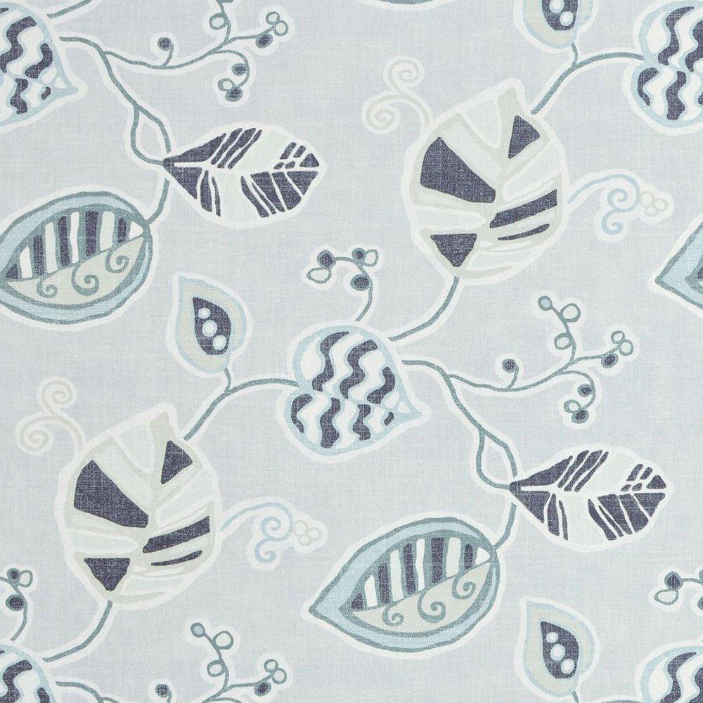 Cotton Canvas Duck Floral Leaf Print Caprice Shades of Grey
