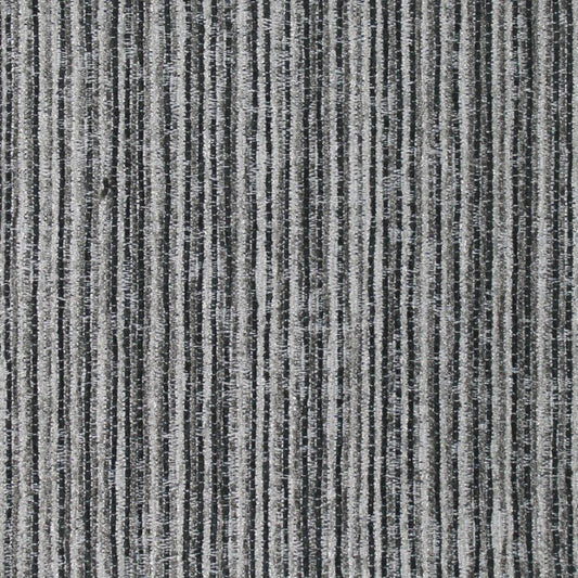 Chenille Stripe Brushed Furniture Fabric Grey