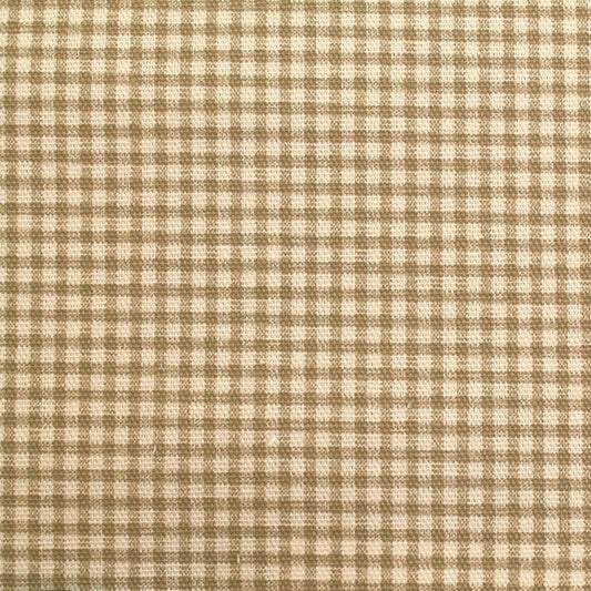 Gingham Tiny Check Cotton Canvas Duck Sweetie Cafe au Lait