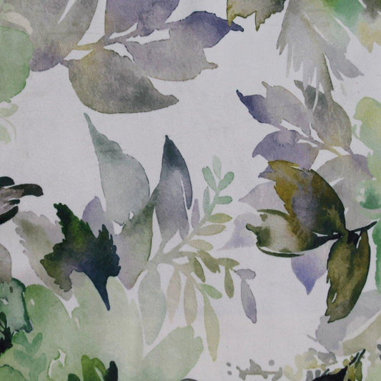 Watercolour floral furniture fabric.