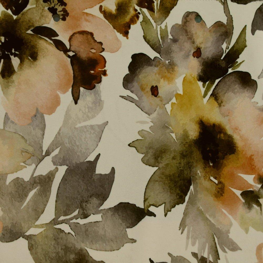 Watercolor Floral Upholstery Fabric Daphne Gold