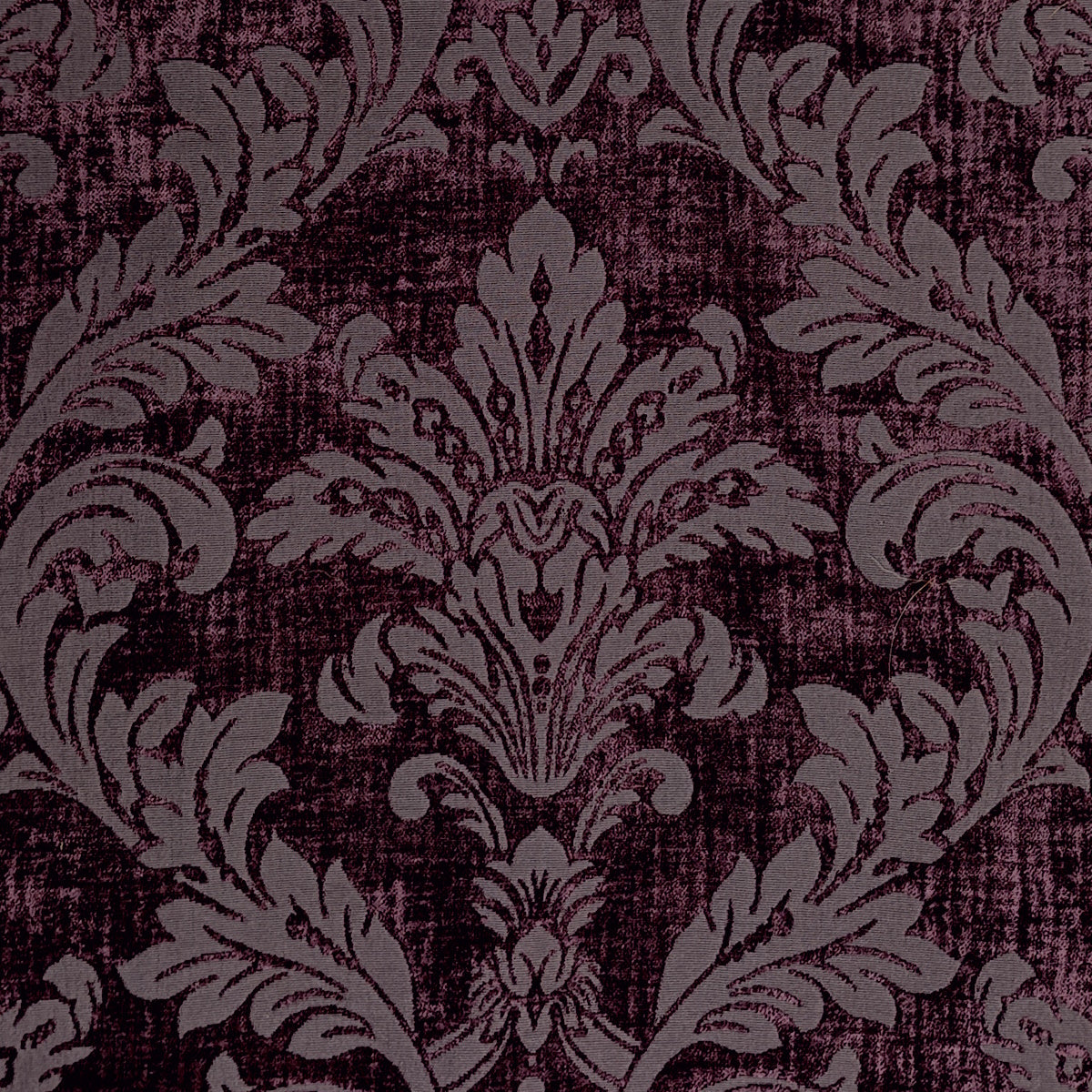 Cut Velvet Damask Upholstery Velvet Decorah Purple