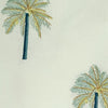 Embroidered Palm Trees Decor fabric Delray Aqua