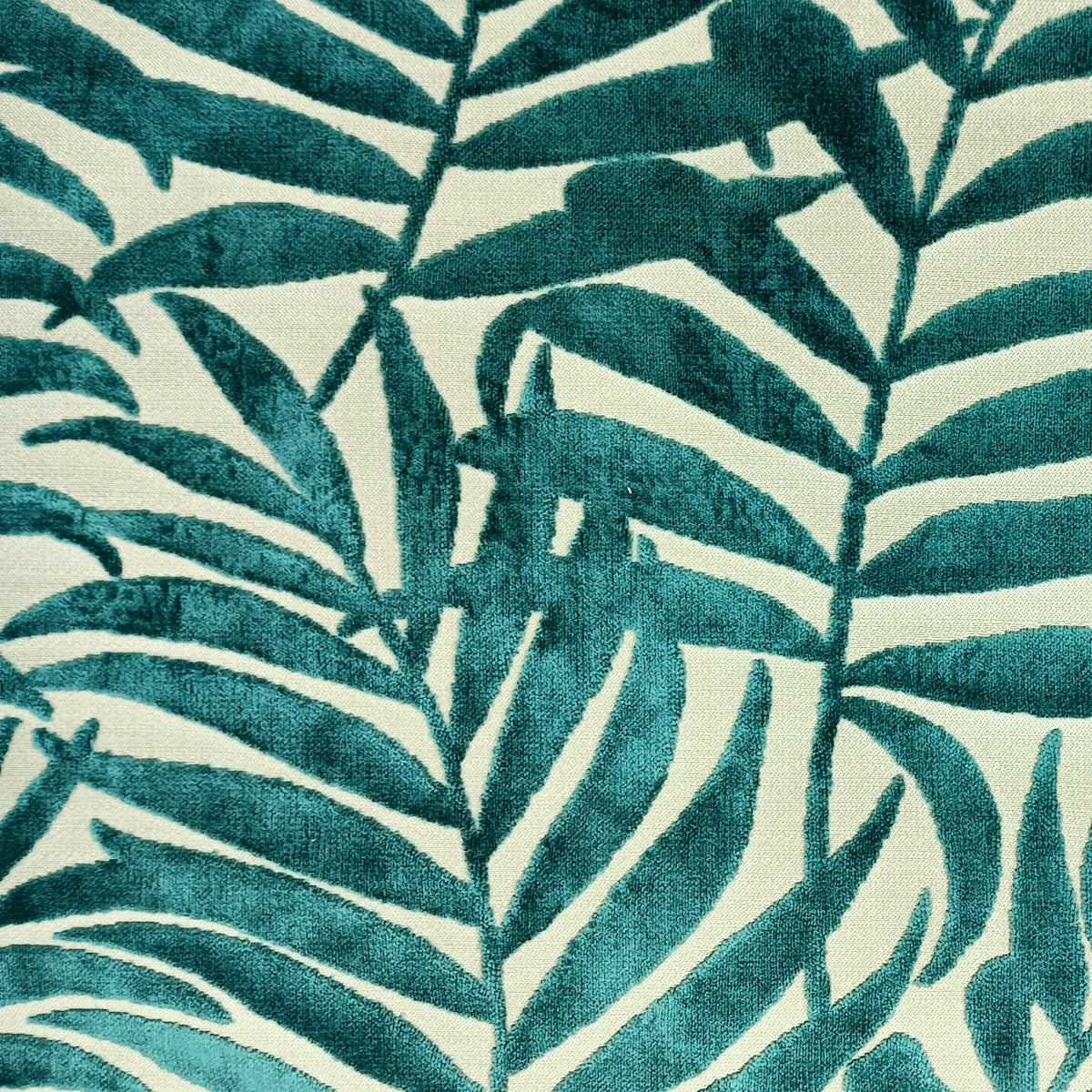 Cut Velvet Botanical Upholstery Fabric Gardendale Turquoise