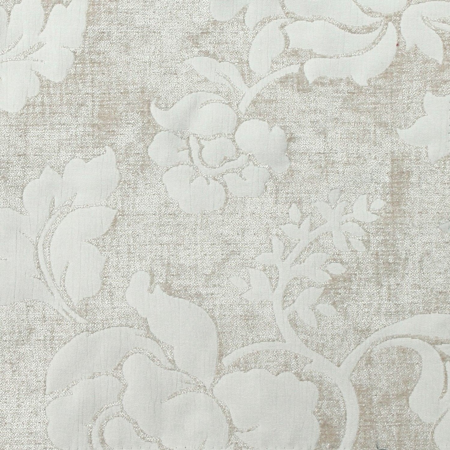 Velvet Floral Upholstery Fleur Sand Monochromatic