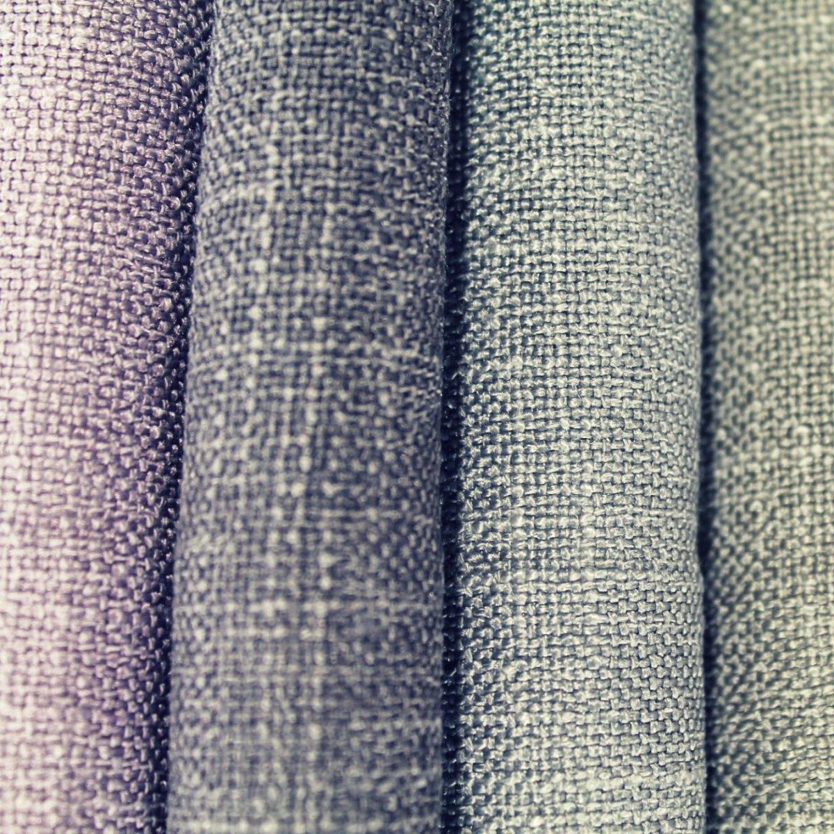 Heavy linen upholstery fabric samples.