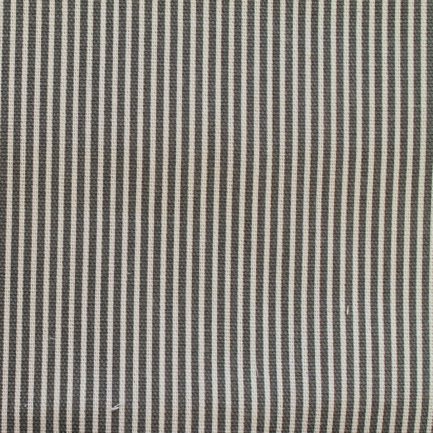 Ticking Fabric Cotton Duck Honey Dark Grey