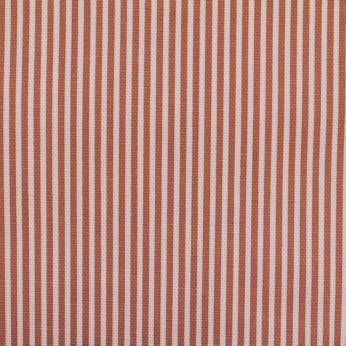 Ticking in Cotton Canvas Honey Faded Brick Red.