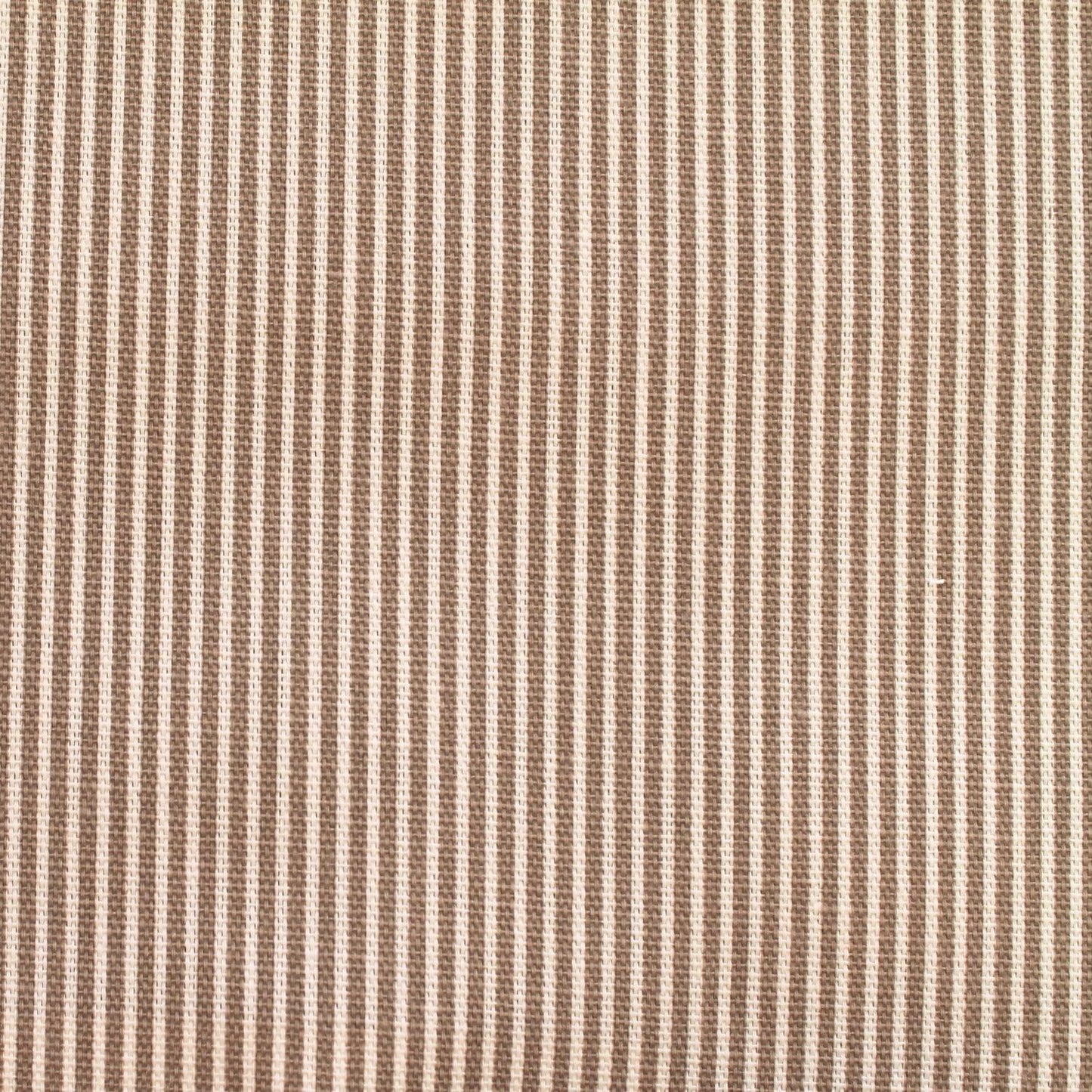 Cotton Ticking stripe in brown.