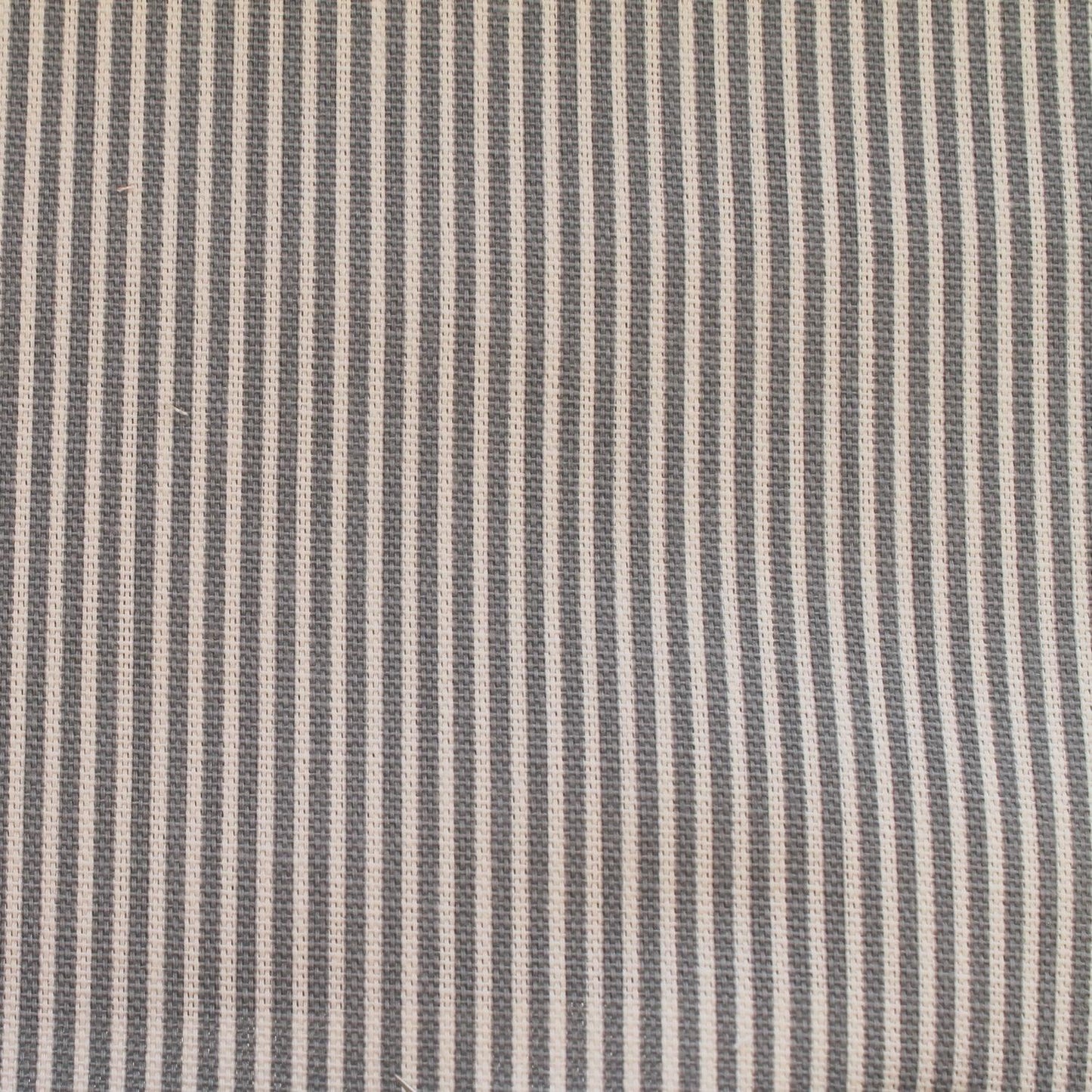 Ticking Fabric Cotton Honey Mid Grey.