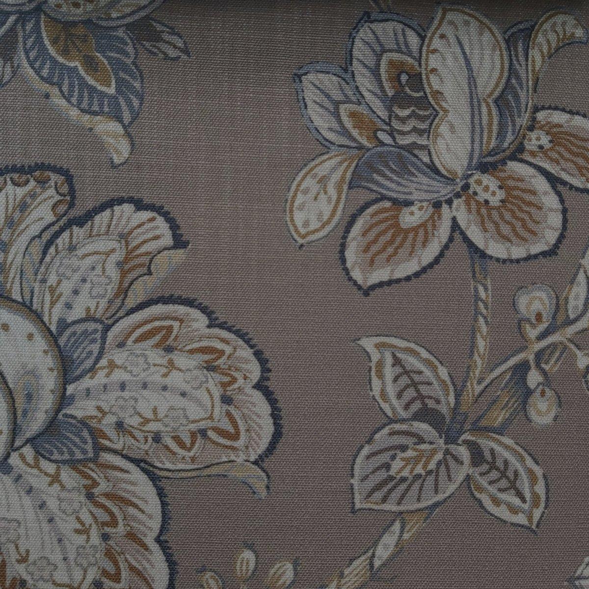  Lancashire Taupe Floral Chintz Fabric.