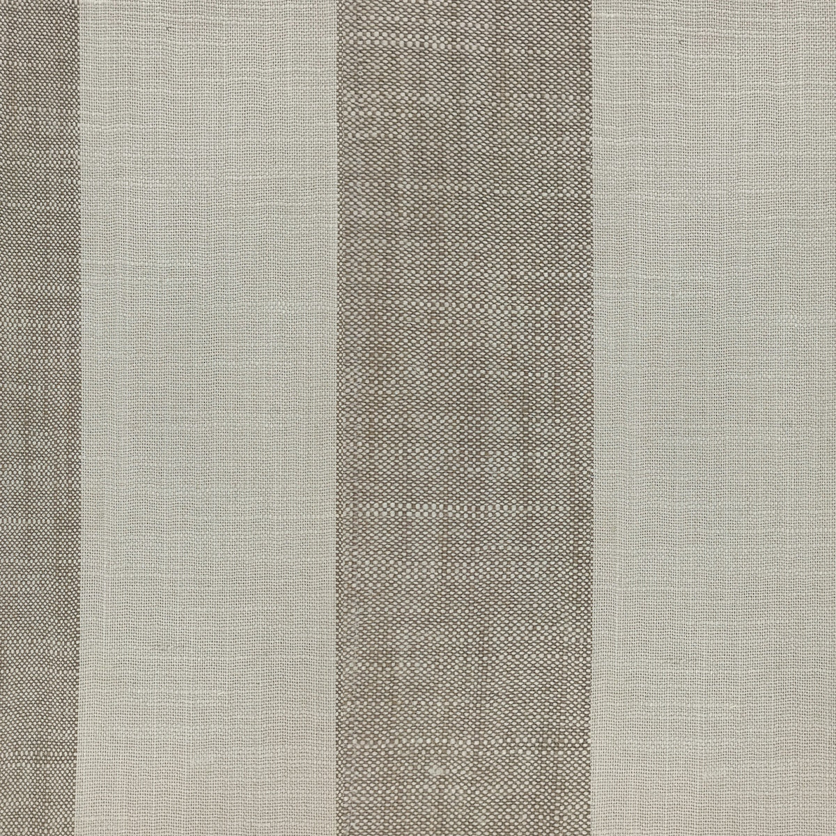 Linen Blend Wide Stripe Curtain Fabric Pleasantdale Cafe Au Lait