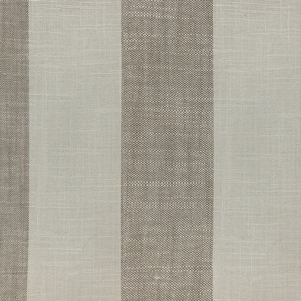 Linen Blend Wide Stripe Curtain Fabric Pleasantdale Cafe Au Lait.