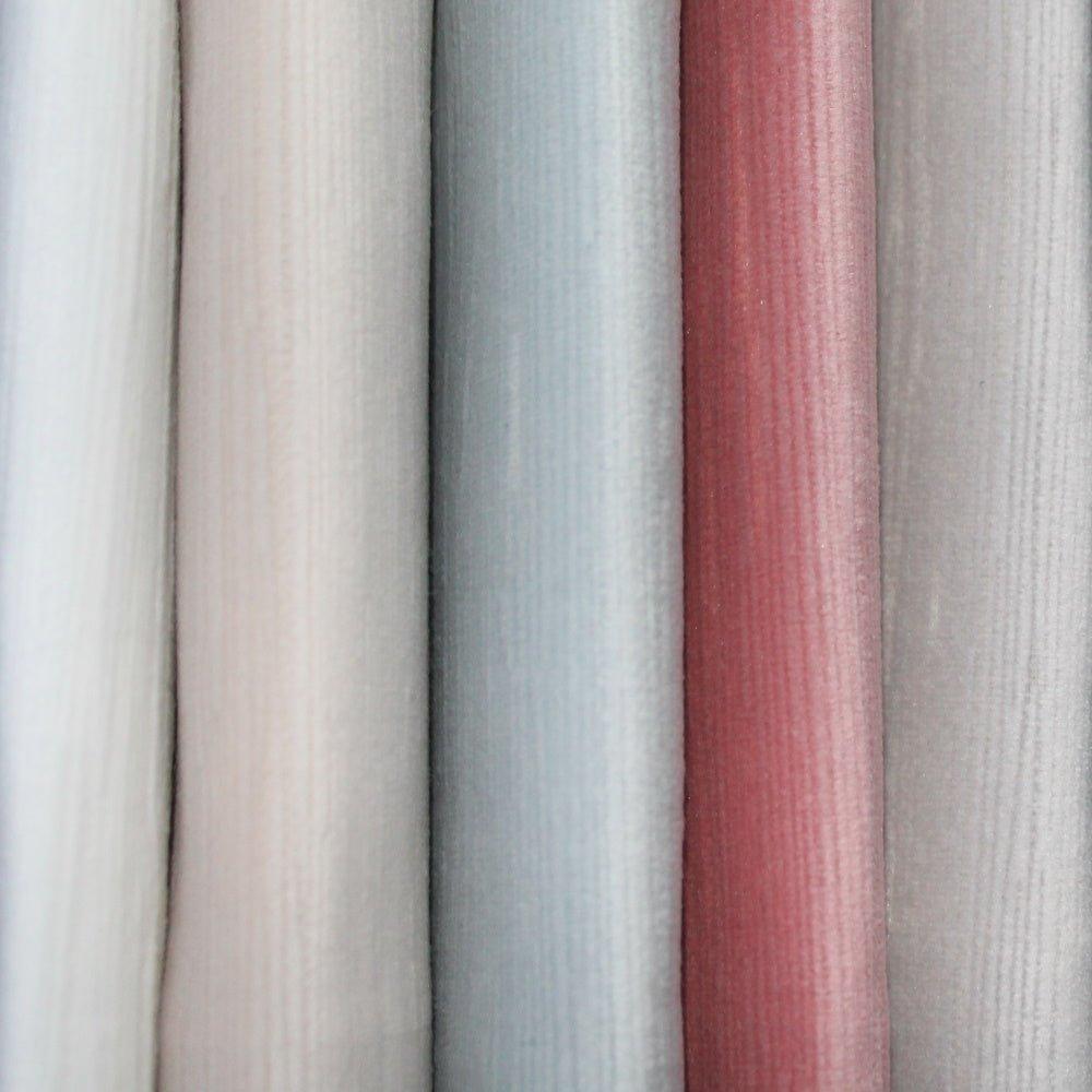Velvet Upholstery Fabric Lindy Pale Beige