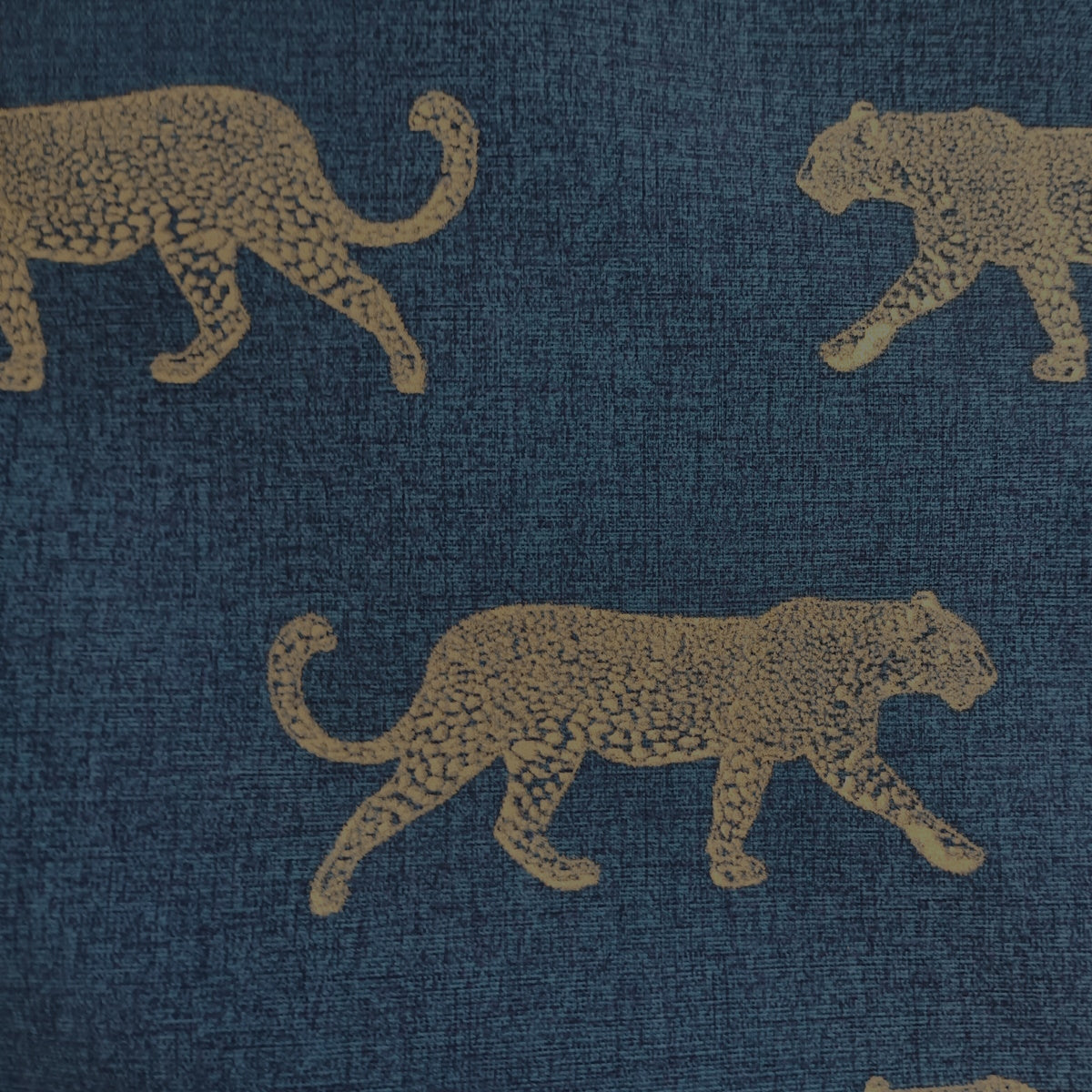 Leopard Print Upholstery Fabric Minou French Blue