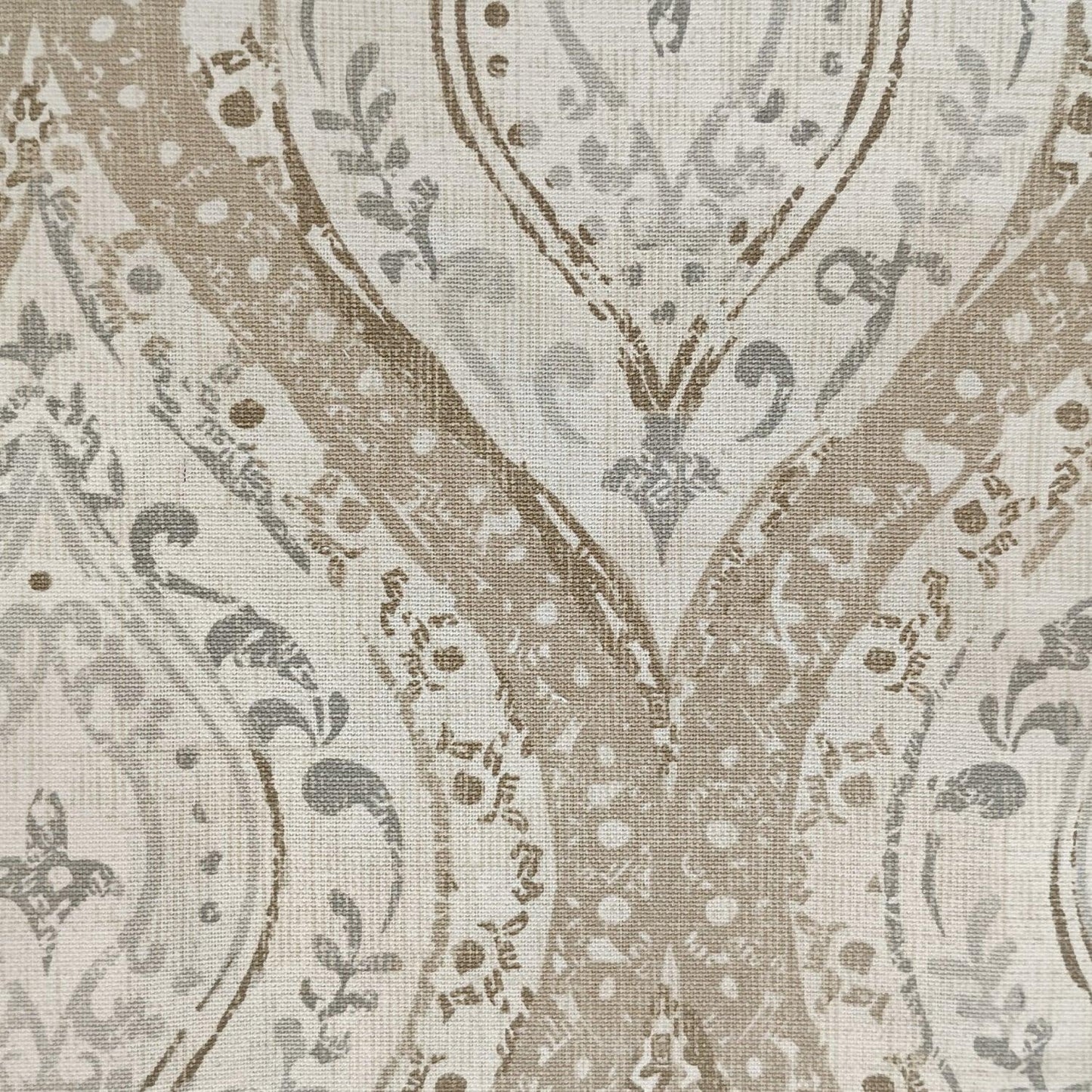 Natural Cotton Upholstery & drapery   print beige.