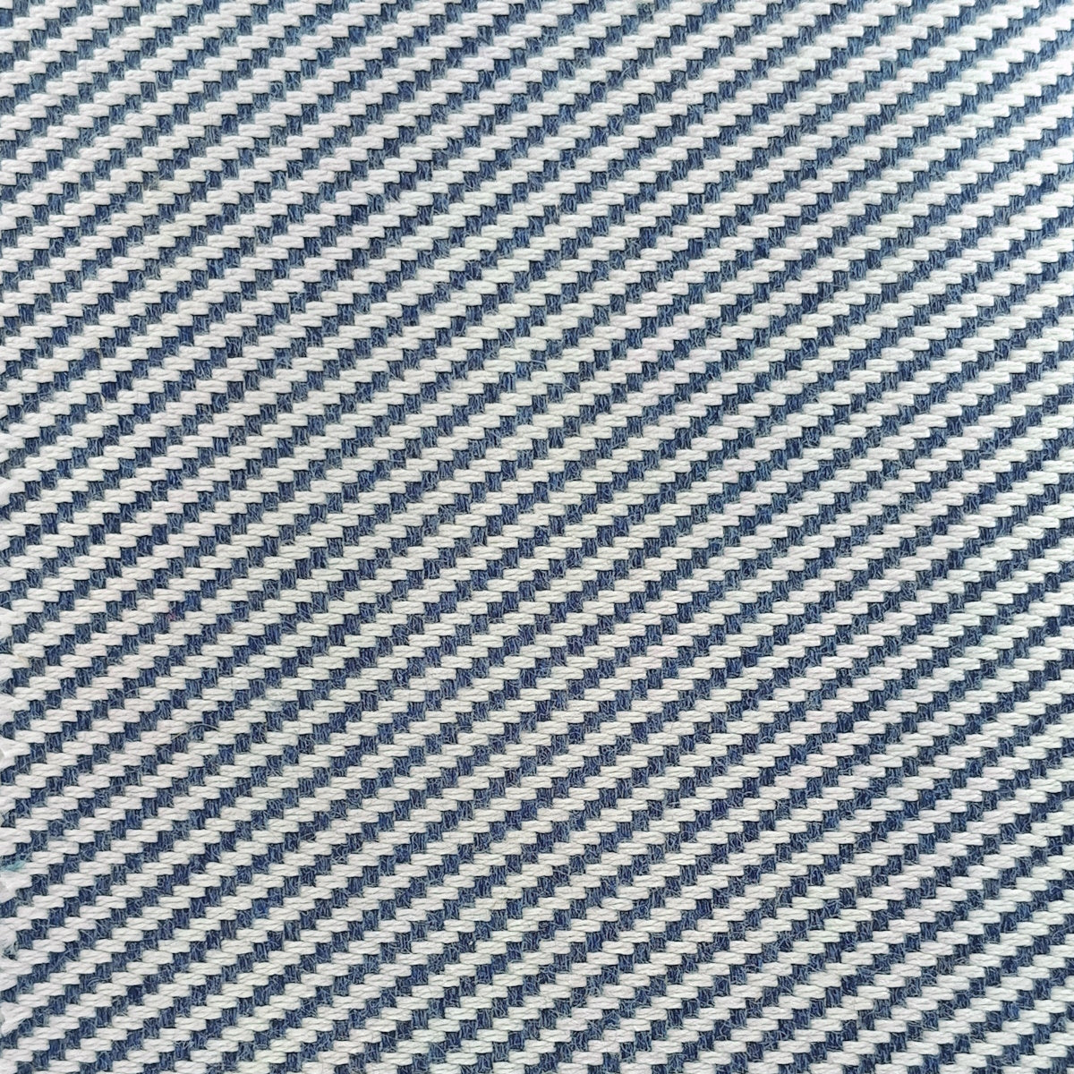 Outdoor fabric in blue and white.