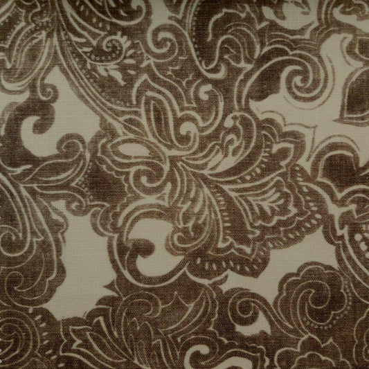 Paisley Block Print Fabric Portico Taupe
