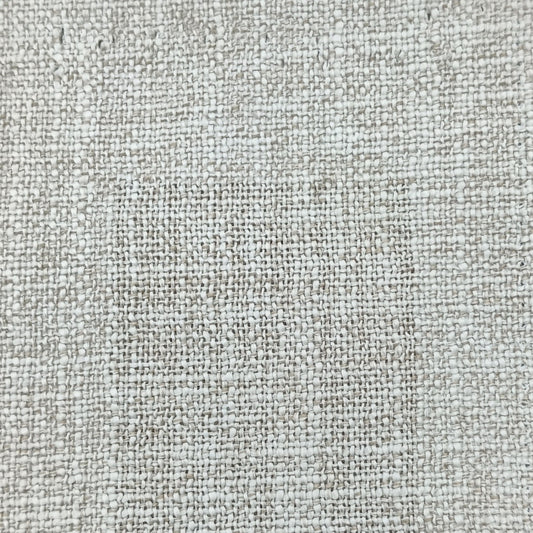 Linen look semi sheer drapery fabric in beige