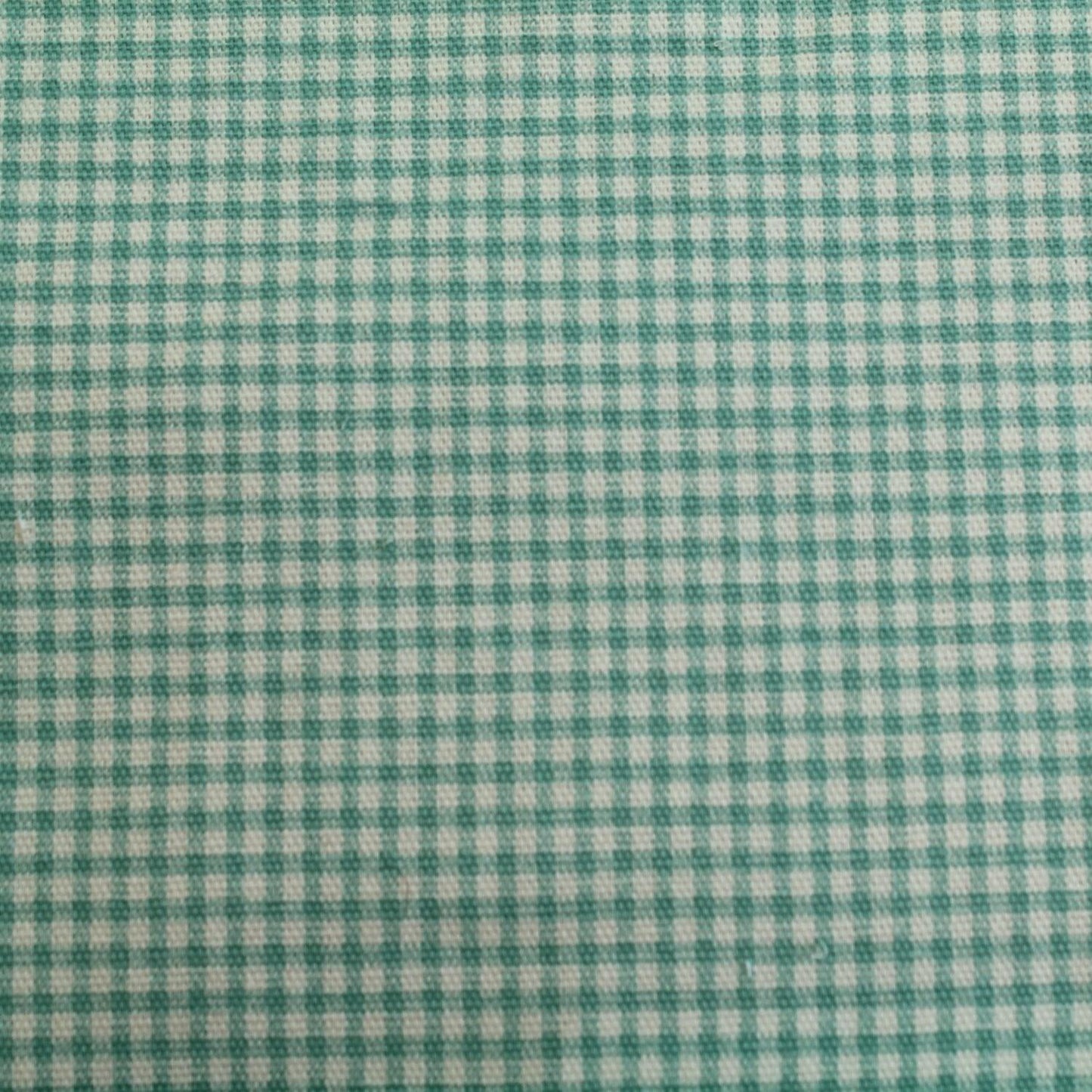 Faded turquoise tiny buffalo check home decor fabric