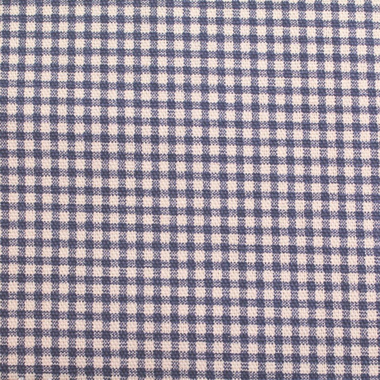 Gingham Tiny Check Cotton Canvas Duck Sweetie Cobalt Blue