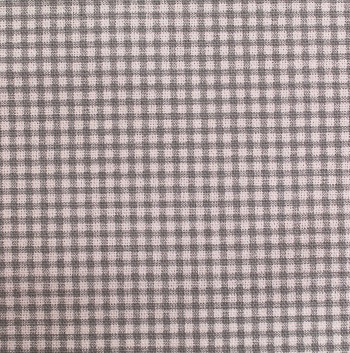 Gingham Tiny Check Cotton Canvas Duck Sweetie Warm Grey