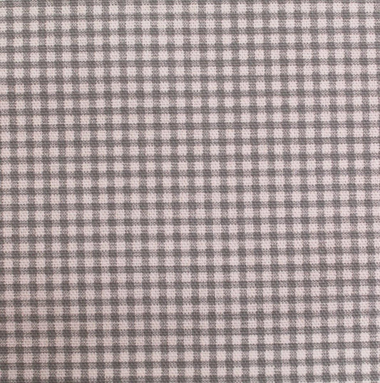 Gingham  Check Cotton Sweetie in Grey.