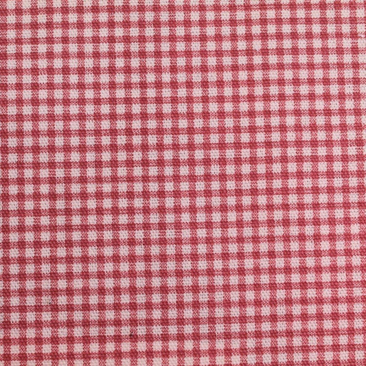 Gingham Tiny Check Cotton Canvas Duck Sweetie Watermelon Pink