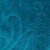 Velvet Flocked Upholstery Fabric Astoria Dark Turquoise