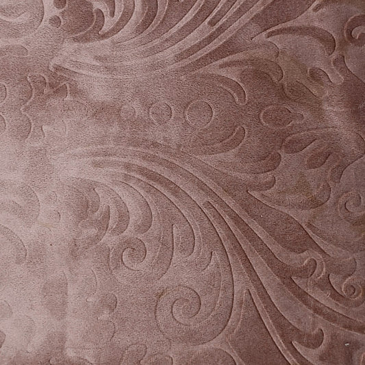 Velvet Flocked Upholstery Fabric Astoria Pale Mauve
