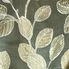 Botanical embroidered leaf design home fabric for curtains and furniture