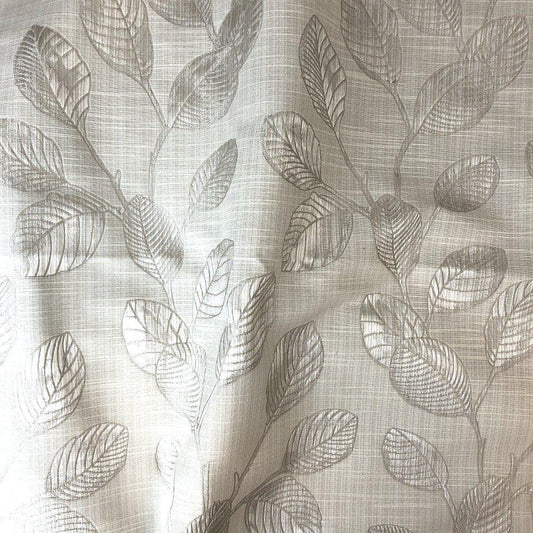 Botanical embroidered leaf design home decor fabric for curtains and furniture