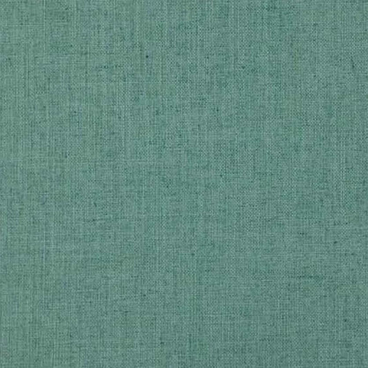 Heavy green linen upholstery fabric sample.