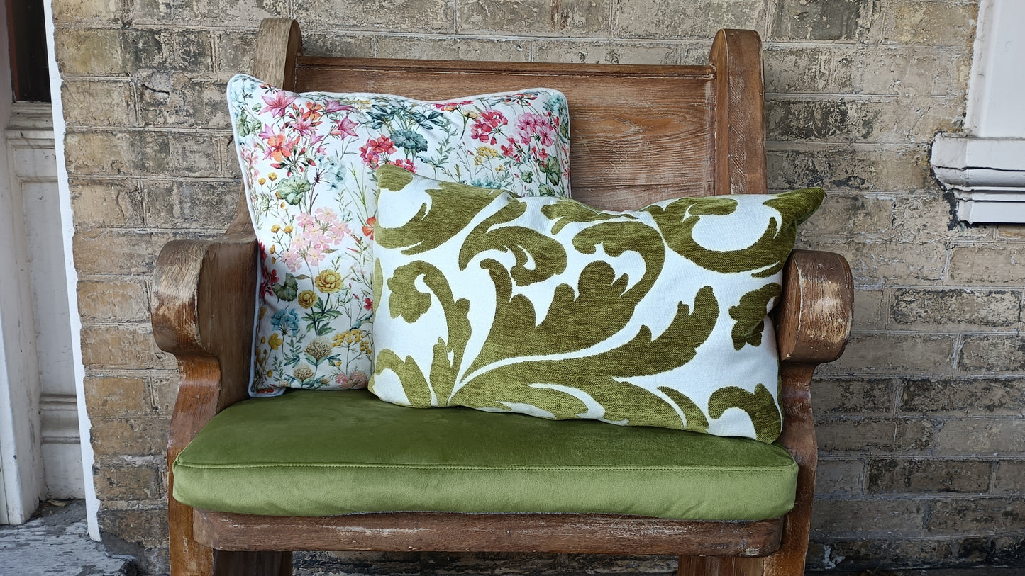 Upholstery & Drapery Wildflower Rose toss cushion.