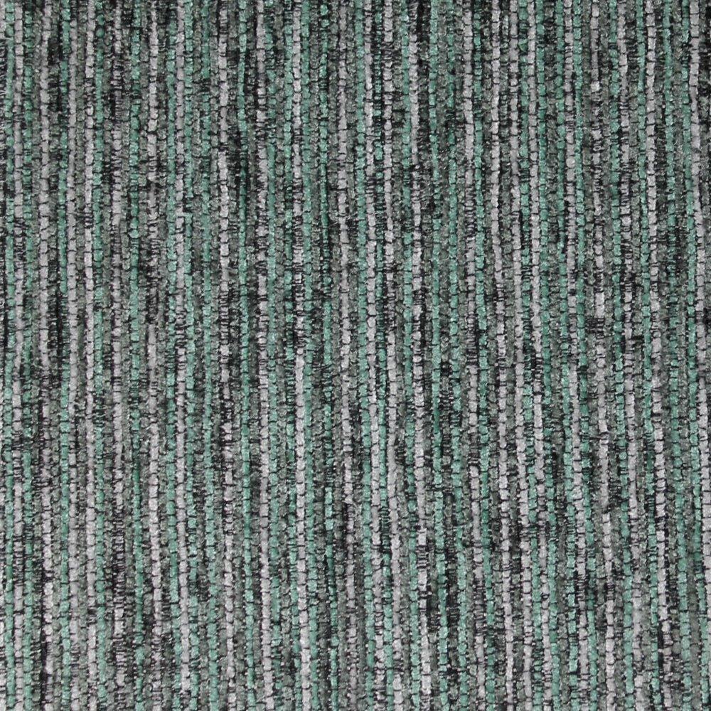 Chenille Brushed Stripe Upholstery Fabric Aqua