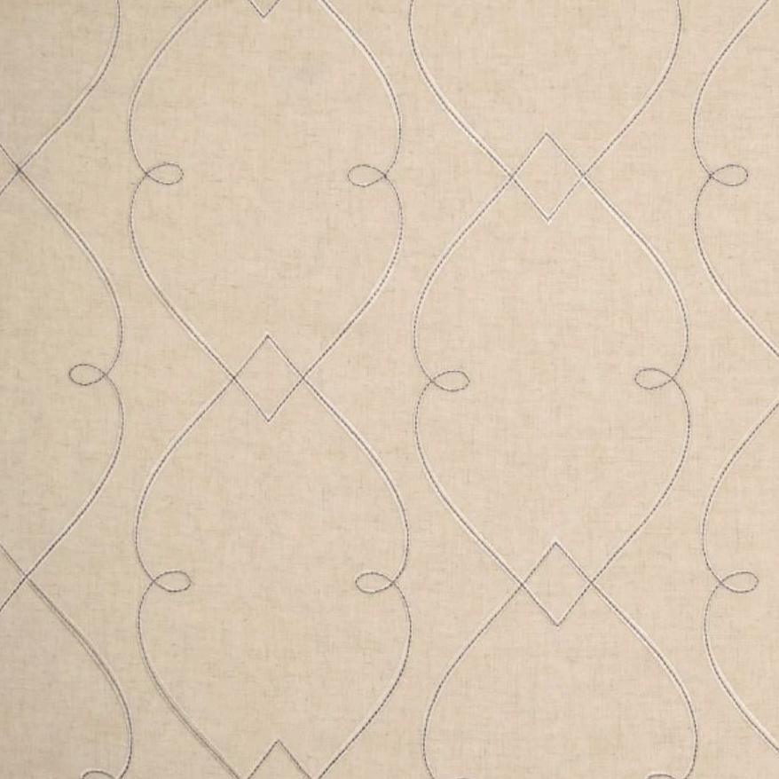 Linen Drapery Fabric Blend Flourish Sand.