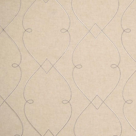 Linen Drapery Fabric Blend Flourish Sand.