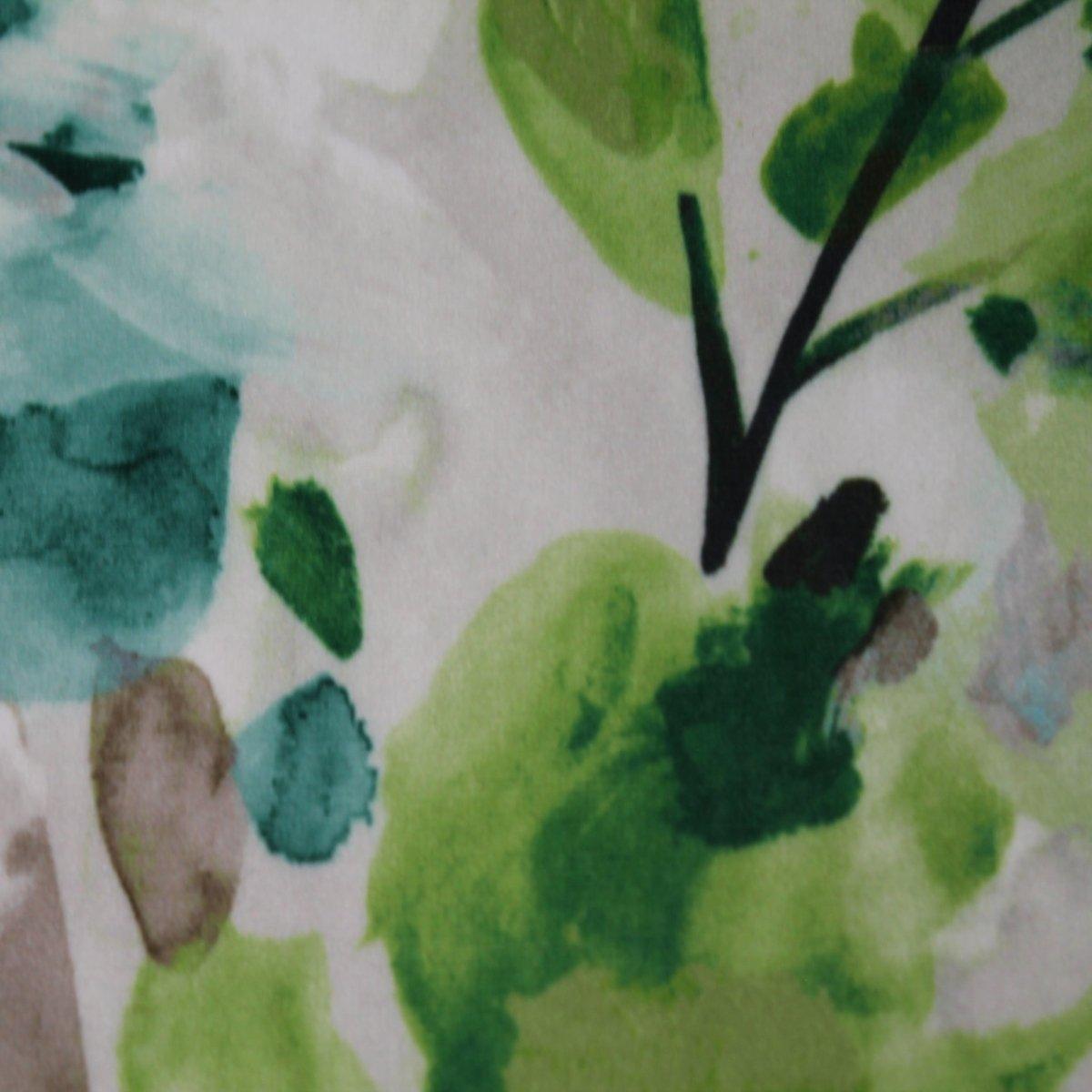 Artiste aqua lime abstract floral fabric.