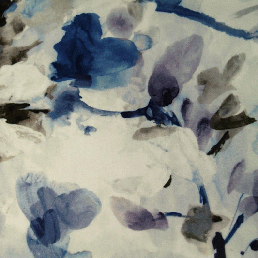 Artiste French Blue / Grey abstract floral microfibre